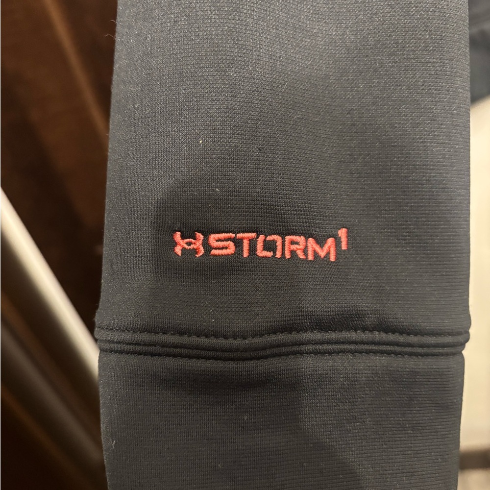Under Armour Black and Coral Hoodie - Picture 2 of 6